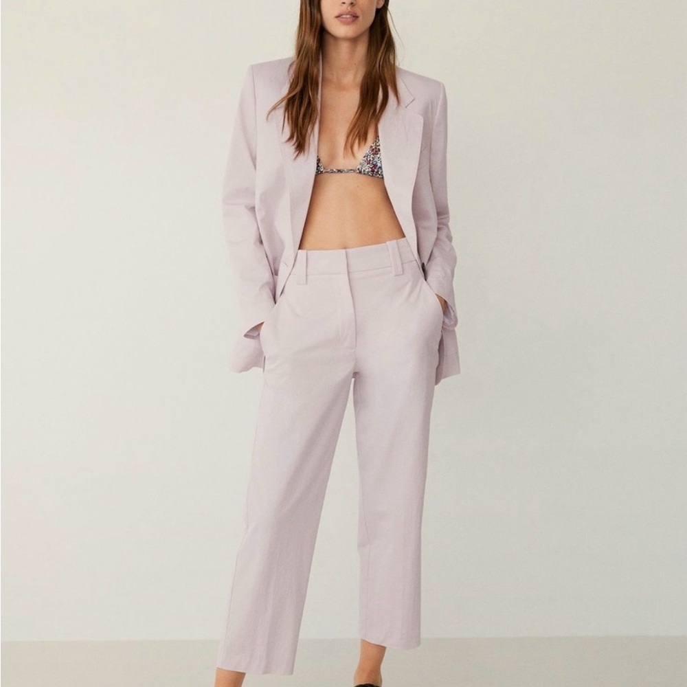 Mango | New with tags light pastel purple pink cotton 2-Piece Suit